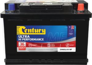 Century Ultra Hi Performance DIN Car Battery DIN65LHX MF Car
